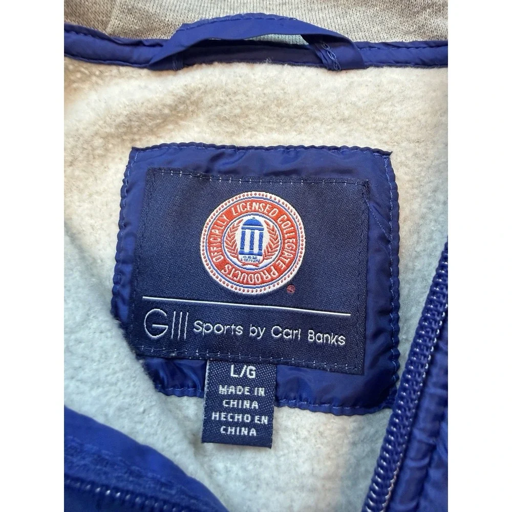 Kansas Jayhawks G-III Carl Banks Hoodie LG Full‎ Zip Windbreaker Panel KU Jacket